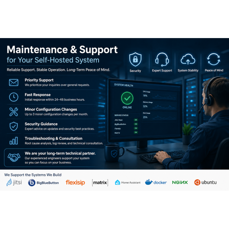 Self-Hosted System Maintenance & Support Service